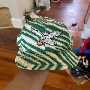 1990s Kelly Green Philadelphia Eagles Zubaz Vintage SnapBack Hat